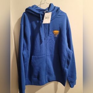 NWT Nike Pittsburgh Panthers Club Fleece Full-zip Hoodie M32151 Blue Mens Medium